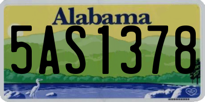 AL license plate 5AS1378