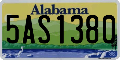 AL license plate 5AS1380