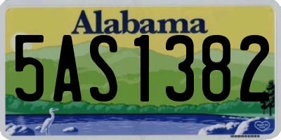 AL license plate 5AS1382