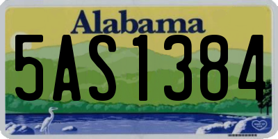 AL license plate 5AS1384