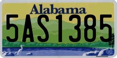 AL license plate 5AS1385