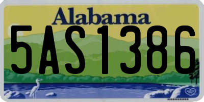 AL license plate 5AS1386