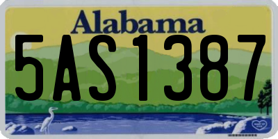 AL license plate 5AS1387