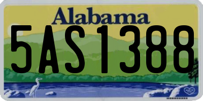 AL license plate 5AS1388