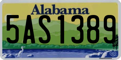 AL license plate 5AS1389
