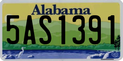 AL license plate 5AS1391