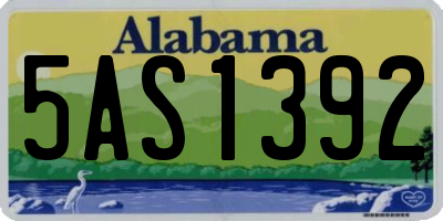 AL license plate 5AS1392