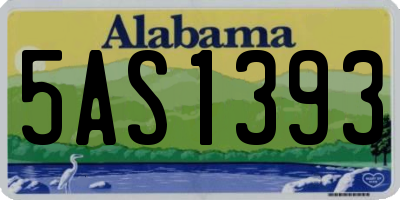 AL license plate 5AS1393