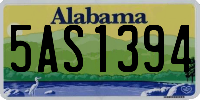 AL license plate 5AS1394