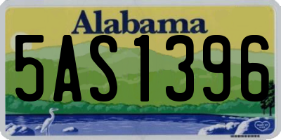 AL license plate 5AS1396