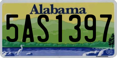 AL license plate 5AS1397