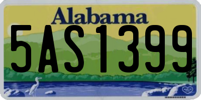 AL license plate 5AS1399