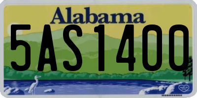 AL license plate 5AS1400