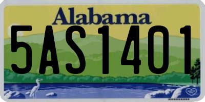 AL license plate 5AS1401