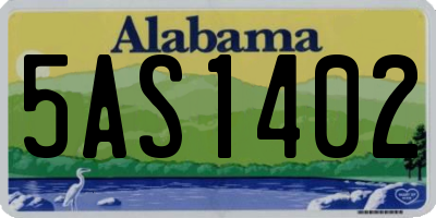 AL license plate 5AS1402