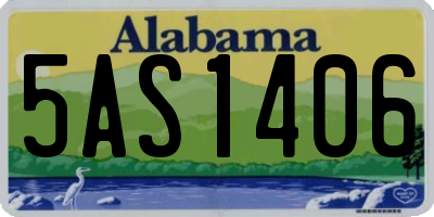 AL license plate 5AS1406