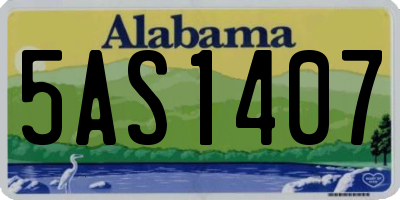 AL license plate 5AS1407