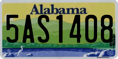 AL license plate 5AS1408