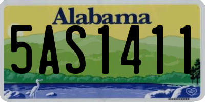AL license plate 5AS1411