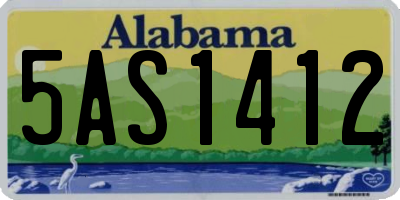 AL license plate 5AS1412