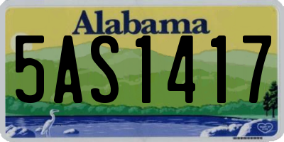 AL license plate 5AS1417