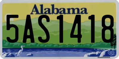 AL license plate 5AS1418
