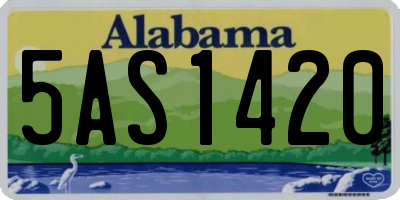 AL license plate 5AS1420
