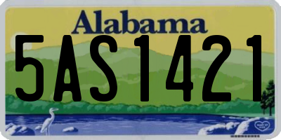 AL license plate 5AS1421