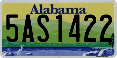 AL license plate 5AS1422