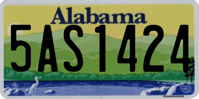 AL license plate 5AS1424