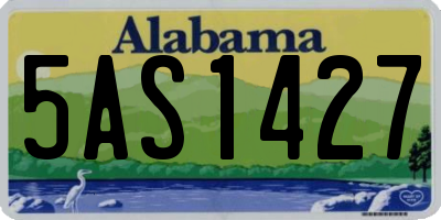 AL license plate 5AS1427