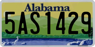 AL license plate 5AS1429