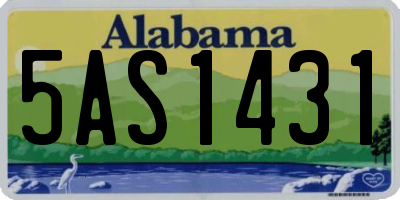 AL license plate 5AS1431
