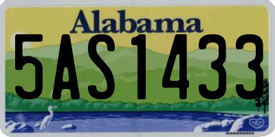 AL license plate 5AS1433
