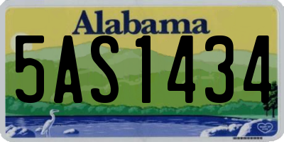 AL license plate 5AS1434