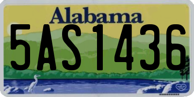 AL license plate 5AS1436