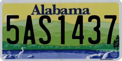 AL license plate 5AS1437