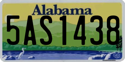 AL license plate 5AS1438