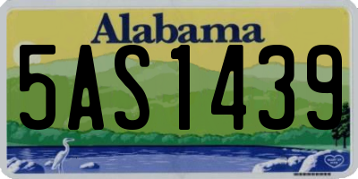 AL license plate 5AS1439