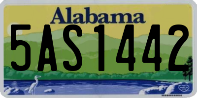 AL license plate 5AS1442