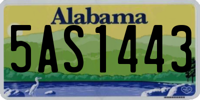 AL license plate 5AS1443