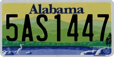 AL license plate 5AS1447