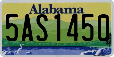 AL license plate 5AS1450
