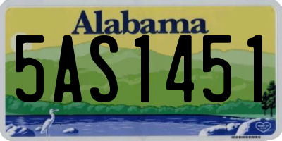 AL license plate 5AS1451