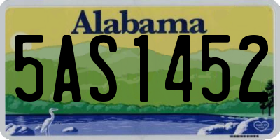 AL license plate 5AS1452