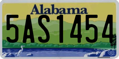 AL license plate 5AS1454