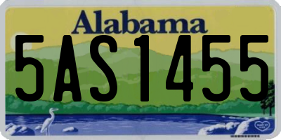 AL license plate 5AS1455
