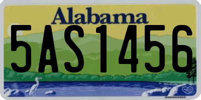 AL license plate 5AS1456