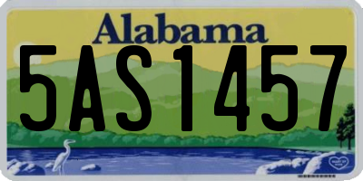 AL license plate 5AS1457