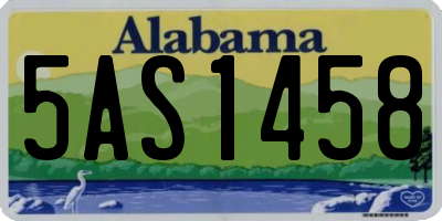AL license plate 5AS1458